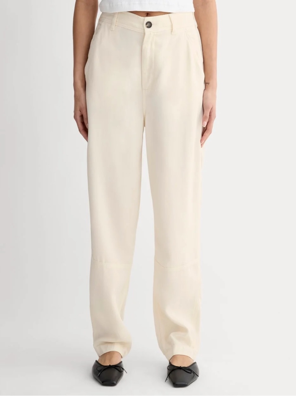 Everlane Bone Cream Relaxed Tencel ButterSoft Chino Pant 2